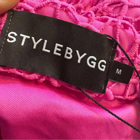 Style by GG 2pc Matching Skirt Set Bright Pink Medium - Picture 5 of 6